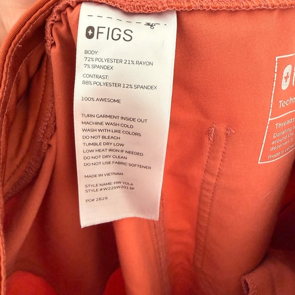 Figs High Waisted Yola Skinny Scrub Pants size S - Picture 7 of 8